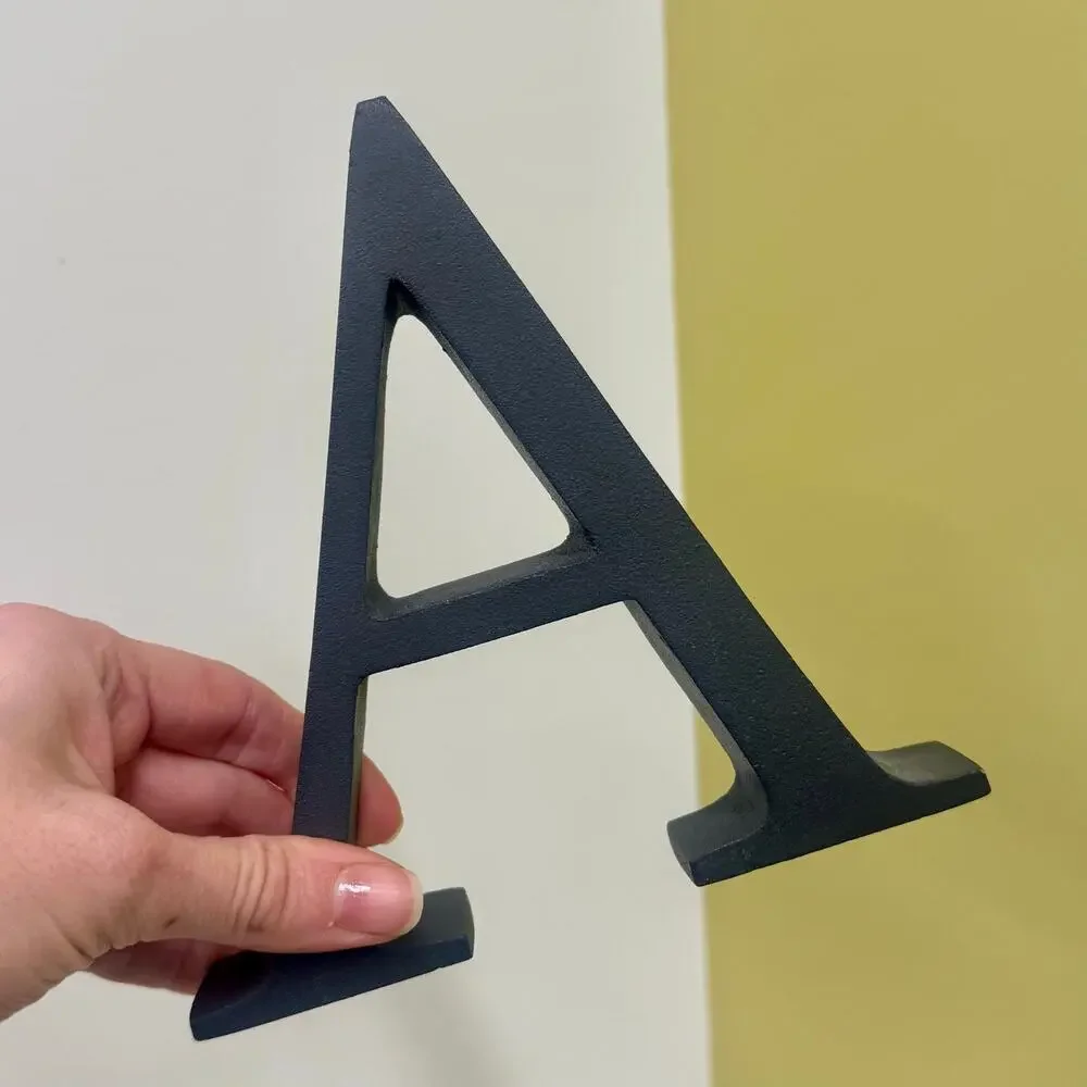 Restoration Hardware RH Metal Letter A Room Wall Shelf Decor Industrial Serif